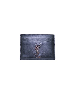 Saint Laurent Cardholder, Leather, Black, GRZ370778.1018